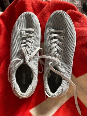 allbirds Women's Light Gray Knit Running Sneakers